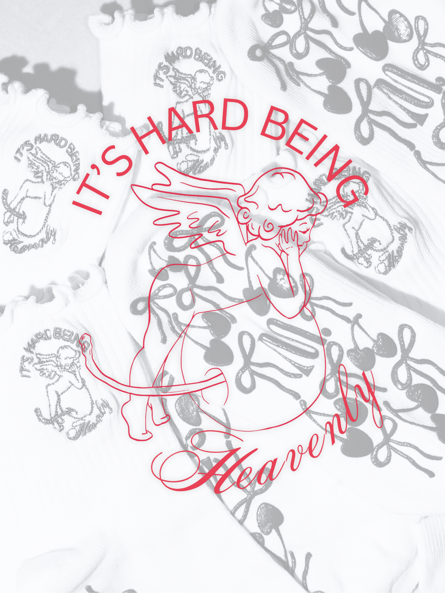 Its Hard Being Heavenly Grip Socks - Angel Collection