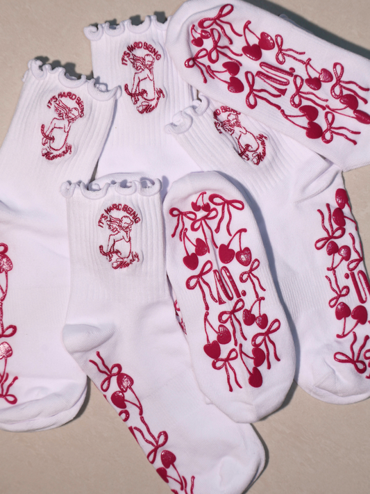 Its Hard Being Heavenly Grip Socks - Angel Collection